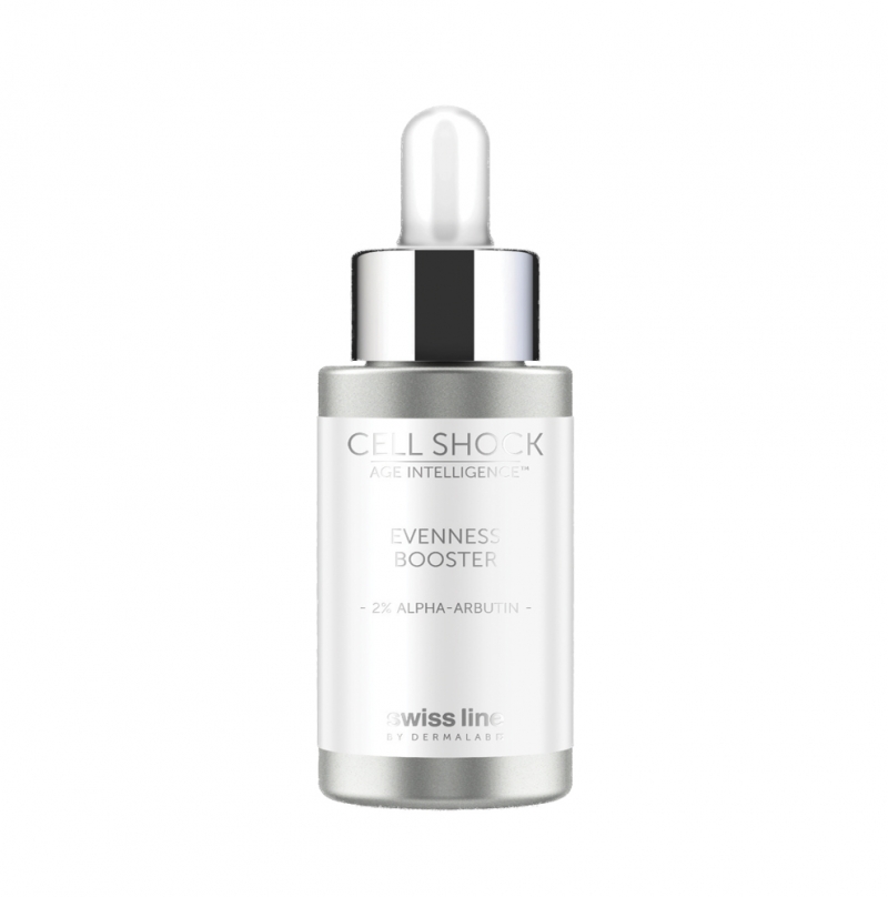 Booster Alpha Arbutin đặc trị sạm nám và làm trắng da Swissline Cell Shock Evenness Booster 2% Alpha-Arbutin
